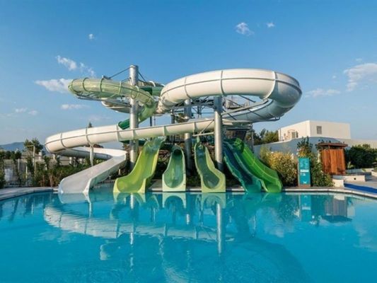 Adults Outdoor Multi Fiberglass Slide Set For Water Amusement Park Playground