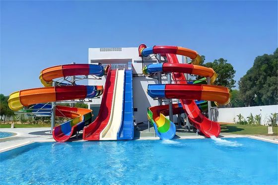 Galvanized Steel Outdoor Water Park Slide Attraction Games Play Equipment For Children