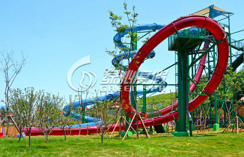 Water Park Fiberglass Water Slides / Extreme Water Slides For Swimming