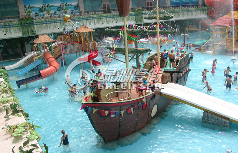 OEM Pirate Ship Kids water slide playground for Park Play ...