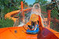 Roller Coaster Water Park Slide Fiberglass Customized Color With Two Riders
