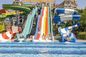 Kids Outdoor Water Park Slide Playground Playing Area Accessories Swimming Slide 8m Width