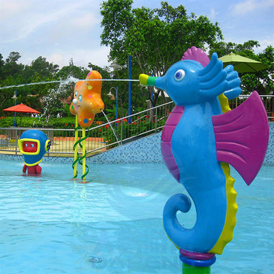 Water Theme Park Equipment, Fiberglass Water Play Seahorse Spray For Kids