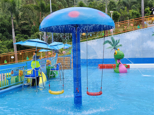 Aqua Park Equipment Kids Pool Games Fiberglass Water Mushroom Swing Set
