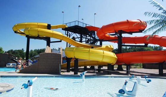 Water Game Park Play Equipment Single Fiberglass Outdoor Pool Big Spiral Slide Set For Children
