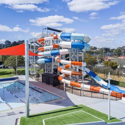 Water Park Ride Big Play And Slides Fiberglass Tube Swimming Accessories Pool For Kids