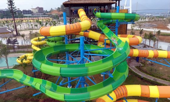 OEM Outdoor Commercial Water Park Kids Amusement Park Ride Fiberglass Slide