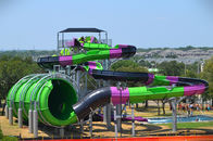 Wide Aqua Park Slide Commercial Fiberglass Python Water Slide 15m Height
