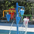 Commercial Water Park 5 In 1 Fiberglass Pouring Water Buckets For Splash Zone