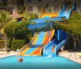 OEM Swimming Pool Water Slide Fade Resistant Fiberglass Spray Ground Pool Slide