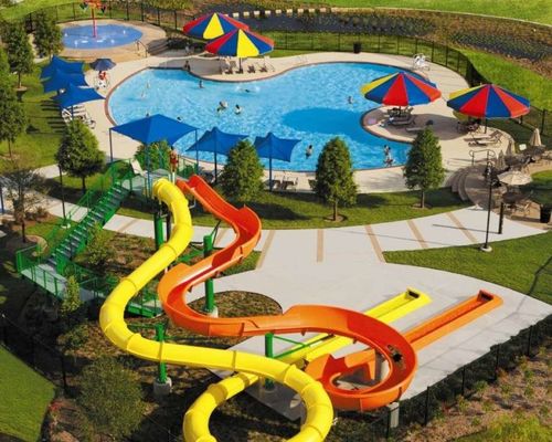 Good price Outdoor Swimming Water Park Slide Fiberglass Kids Games Equipment Fiberglass Slides Set online