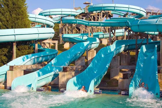 Good price Kids Theme Outdoor Park Sports Games Water Park Design Fiberglass Slides Set Adult Play online