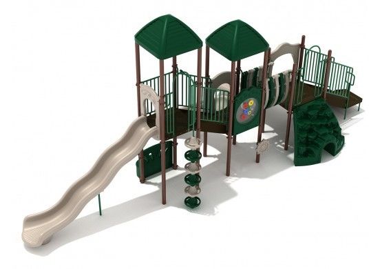 Good price OEM Outdoor Playground Equipment Green Tree Playhouse With Slide online