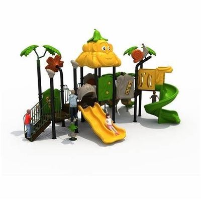 Good price OEM Outdoor Playgroud Large Plastic Tree Playhouse With Spiral Slide Set online