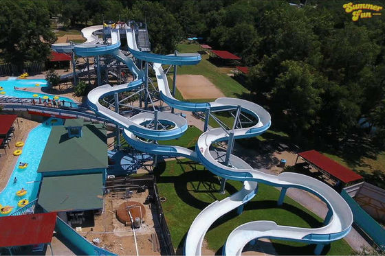 Good price OEM Outdoor Aqua Theme Adventure Park Water Slide Big 12mm Fiberglass Thickness online