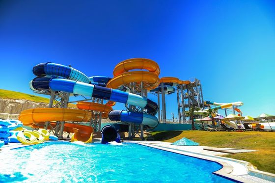 Good price 12mm Thickness Fiberglass Waterslide Outdoor Water Park Game Play Equipment  For Swimming Pool online