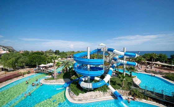 Good price 15m Height Fiberglass Pool Slide Water Theme Splash Amusement Park Equipment For Children online