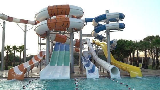 Good price OEM Amusement Equipment Set Fiberglass Water Slide For Swimming Pool online