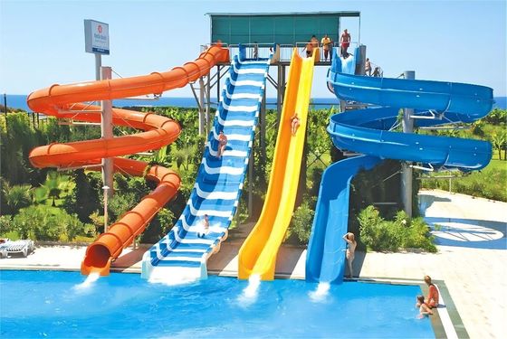 Good price Customized Color Fiberglass Water Park Slide Outdoor Water Games Park Pool Equipment For Kids online