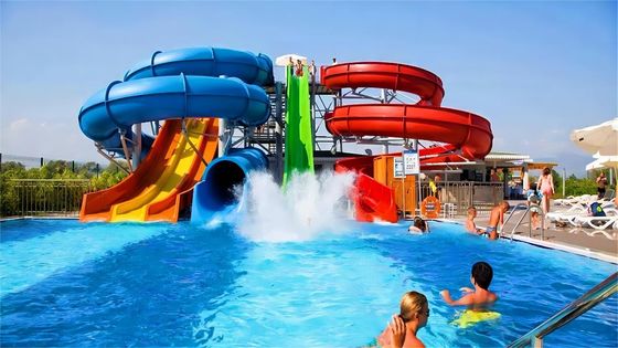 Good price 10mm Thickness Fiberglass Waterslides Kids Water Park Playground Playhouse online