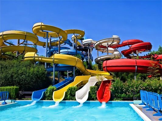 Good price Swimming Pool Fiberglass Water Slide Outdoor Adventure Park Playground Equipment online