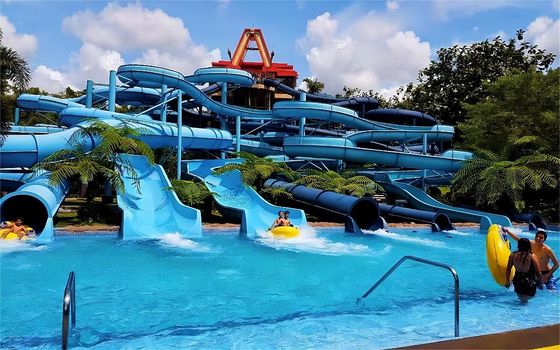 Good price Outdoor Water Park Swimming Pool Fiberglass Slide 5m Height online