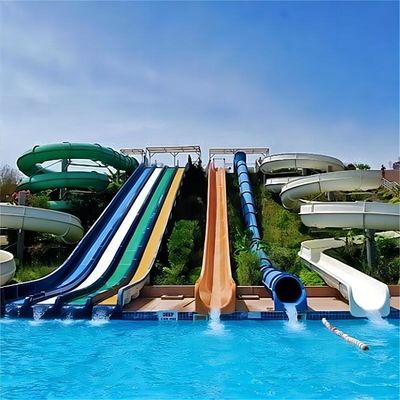 Good price Kids Water Park Amusement Rides Fiberglass Water Slides For Children online