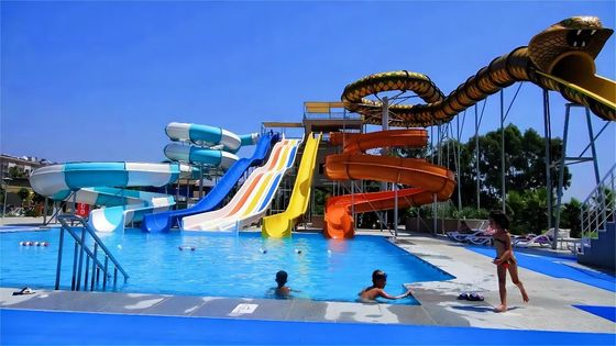 Good price Water Park Swimming Pool Equipment Fiberglass Water Slide Set online