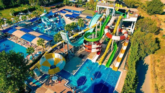 Good price Children Amusement Park Water Games Rides Swimming Pool Fiberglass Slide Set online