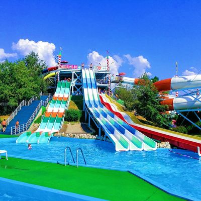 Good price ODM Kid Aqua Theme Park Swimming Pool Water Fun Toy Rides Fiberglass Slide Set online