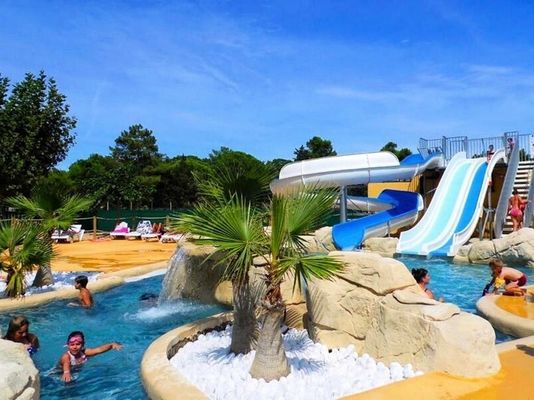 Good price ODM Outdoor Water Playground Swimming Pool Equipment Fiberglass Slide For Kids online