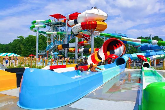 Good price Outdoor Water Playground Game Fiberglass Slide For Swimming Pool online