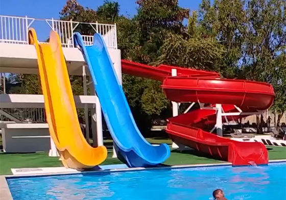 Good price Aqua Park Equipment Resort Fiberglass Swimming Pool Slide Flying Style Water Slide For Children And Adults online