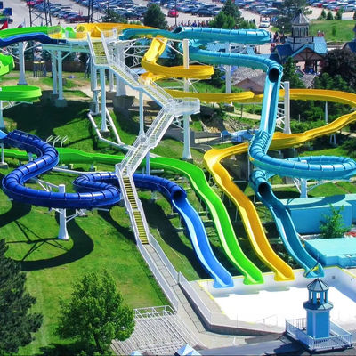Good price Customized Size 6-8mm Thickness Fiberglass Water Park Slide with Over 10 Years Service Life online