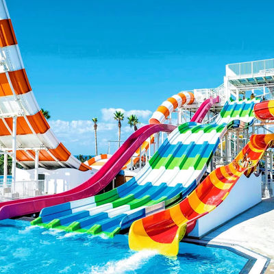 Good price Non-Inflatable Fiberglass Water Slide with 10 Years Service Life Ending with Pool for Kids and Adults online