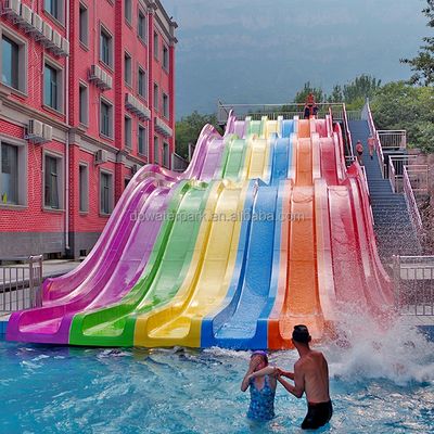 Good price Commercial Fiberglass Rainbow Racing Slide with 10m Height 43m Length and 8-10mm Thickness for Water Parks online