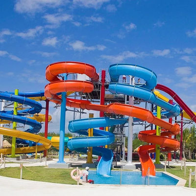 Good price Customized Colorful or Customized Fiberglass Slide for Residential and Resort Hotel Water Parks online