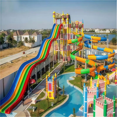 Good price The 6-8mm Thickness Fiberglass Water Slides Combination Water Park Equipment With 12-Month Warranty And Free Design Color Customize Playground Outdoor online
