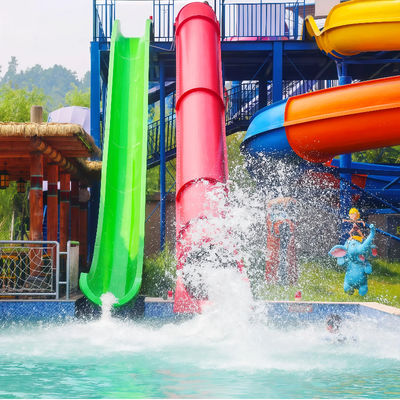 Good price Outdoor swimming pool Water Park Fiberglass Sled Cannon Barrel Slide Customized Height With Installation Detailed Drawings Attached online