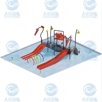 Good price Water Playground Equipment 15x12m Fiberglass Galvanized Steel Commercial Water Play House For Water Parks online