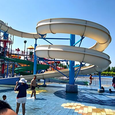 Good price Wholesale Commercial Fiberglass Spiral Water Slide 6-8mm Thickness Water Park Equipment With 1 Year Warranty online