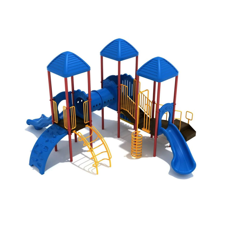 ODM 2023 Outdoor Playground Playhouse with Tube Plastic Slides