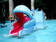 Kids Mini Pool Slide Whale Frog Shaped Fibreglass Swimming Pool Slide