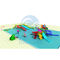 Children Aqua Park Hill Slide Ground Playground Water Slide Combo Customized
