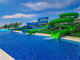 Resort Beach FRP Hill Water Slide Cluster Customized Big Water Slide For Adults