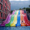 Aqua Park Equipment Colorful Custom Multiple Water Fiberglass Slides For Commercial Swimming Pool/Home