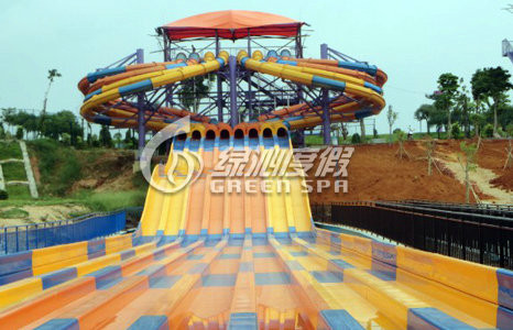 Commercial Multi Lane Variable speed Racing Water Slide with Stainless Steel Screw