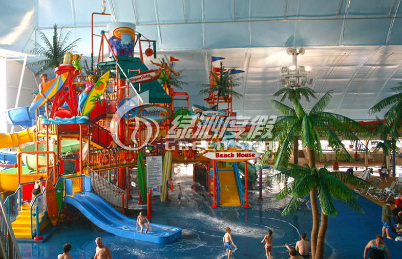 Indoor Kid's Water Playground Fiberglass Spiral Water Slide for Holiday Resort