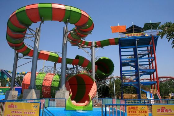 Good price Commercial Water Park Slide with 600 m³/h Water Flow 90 Kw Power and 117m Length Fiberglass Construction online
