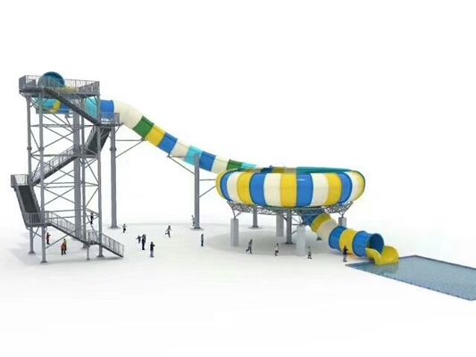 Fiberglass Amusement Park Rides Super Behemoth Bowl Water Slide Customized